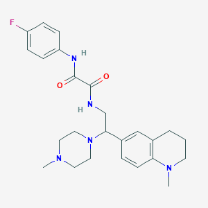 N'-(4-fluorophenyl)-N-[2-(1-methyl-1,2,3,4-tetrahydroquinolin-6-yl)-2-(4-methylpiperazin-1-yl)ethyl]ethanediamide