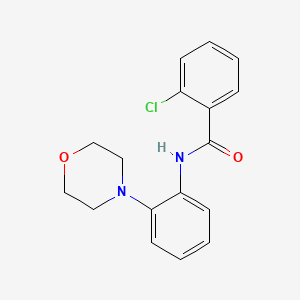 molecular formula C17H17ClN2O2 B2558387 2-chloro-N-(2-morpholinophenyl)benzenecarboxamide CAS No. 303151-42-0