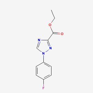 molecular formula C11H10FN3O2 B2558397 乙酸1-(4-氟苯基)-1,2,4-三唑-3-羧酸乙酯 CAS No. 1613022-95-9