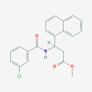 molecular formula C21H18ClNO3 B2558405 3-[(3-氯苯甲酰)氨基]-3-(1-萘基)丙酸甲酯 CAS No. 439108-87-9