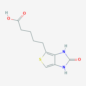 molecular formula C10H12N2O3S B2558411 5-(2-氧代-2,3-二氢-1H-噻吩[3,4-d]咪唑-4-基)戊酸 CAS No. 3304-81-2