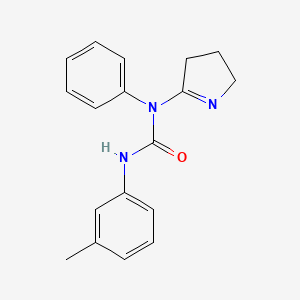 molecular formula C18H19N3O B2558416 1-(3,4-二氢-2H-吡咯-5-基)-1-苯基-3-(间甲苯基)脲 CAS No. 898640-45-4