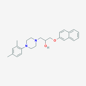 molecular formula C25H30N2O2 B2558417 1-[4-(2,4-二甲基苯基)哌嗪-1-基]-3-(萘-2-氧基)丙烷-2-醇 CAS No. 694472-58-7