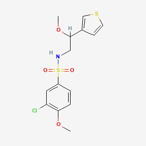 B2558423 3-chloro-4-methoxy-N-(2-methoxy-2-(thiophen-3-yl)ethyl)benzenesulfonamide CAS No. 1448066-58-7