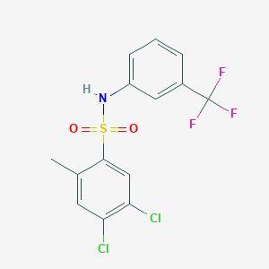 B2558426 4,5-dichloro-2-methyl-N-[3-(trifluoromethyl)phenyl]benzene-1-sulfonamide CAS No. 2305450-49-9