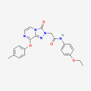 molecular formula C22H21N5O4 B2558427 N-(4-乙氧苯基)-2-(3-氧代-8-(对甲苯氧基)-[1,2,4]三唑并[4,3-a]吡嗪-2(3H)-基)乙酰胺 CAS No. 1251587-45-7
