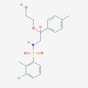 molecular formula C18H22ClNO4S B2558428 3-氯-N-(2-(2-羟乙氧基)-2-(对甲苯基)乙基)-2-甲基苯磺酰胺 CAS No. 1788769-39-0