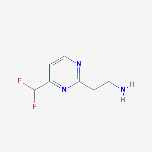molecular formula C7H9F2N3 B2558449 2-[4-(Difluoromethyl)pyrimidin-2-yl]ethan-1-amine CAS No. 1782553-50-7