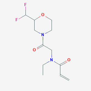 N-[2-[2-(Difluoromethyl)morpholin-4-yl]-2-oxoethyl]-N-ethylprop-2-enamide