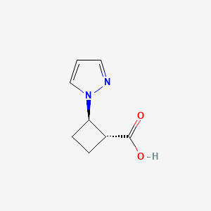 molecular formula C8H10N2O2 B2558466 (1R,2R)-2-(1H-pyrazol-1-yl)cyclobutane-1-carboxylic acid CAS No. 1864003-27-9