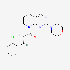 molecular formula C20H21ClN4O2 B2558467 (E)-3-(2-chlorophenyl)-1-(2-morpholino-6,7-dihydropyrido[2,3-d]pyrimidin-8(5H)-yl)prop-2-en-1-one CAS No. 2210222-95-8