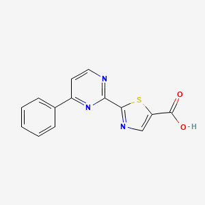 molecular formula C14H9N3O2S B2558475 4-Phenyl-2-(2-pyrimidyl) thiazole-5-carboxylic acid CAS No. 1965305-01-4