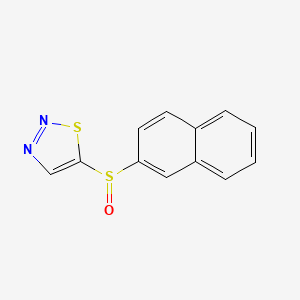 molecular formula C12H8N2OS2 B2558482 2-萘基1,2,3-噻二唑-5-基亚砜 CAS No. 477713-11-4