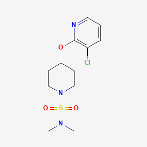 molecular formula C12H18ClN3O3S B2558519 4-((3-chloropyridin-2-yl)oxy)-N,N-dimethylpiperidine-1-sulfonamide CAS No. 1448033-30-4