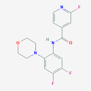 molecular formula C16H14F3N3O2 B2558525 N-[4,5-difluoro-2-(morpholin-4-yl)phenyl]-2-fluoropyridine-4-carboxamide CAS No. 2094246-23-6
