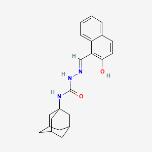 molecular formula C22H25N3O2 B2558529 1-(Adamantan-1-YL)-3-[(E)-[(2-hydroxynaphthalen-1-YL)methylidene]amino]urea CAS No. 324062-49-9
