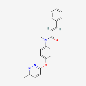 molecular formula C21H19N3O2 B2558532 N-methyl-N-(4-((6-methylpyridazin-3-yl)oxy)phenyl)cinnamamide CAS No. 1207061-93-5