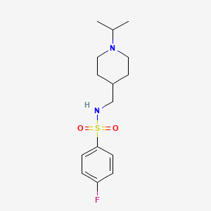 4-fluoro-N-((1-isopropylpiperidin-4-yl)methyl)benzenesulfonamide