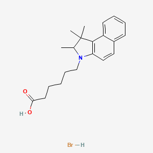 molecular formula C21H28BrNO2 B2558550 6-(1,1,2-三甲基-1,2-二氢-3H-苯并[e]吲哚-3-基)己酸盐酸 CAS No. 2199161-05-0