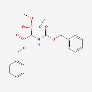 molecular formula C19H22NO7P B2558553 Benzyl 2-(((benzyloxy)carbonyl)amino)-2-(dimethoxyphosphoryl)acetate CAS No. 898530-63-7