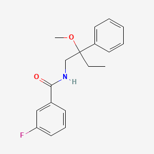 molecular formula C18H20FNO2 B2558554 3-fluoro-N-(2-methoxy-2-phenylbutyl)benzamide CAS No. 1797560-18-9