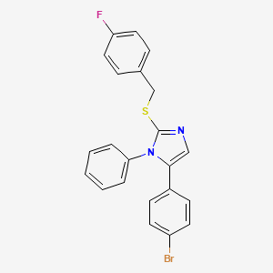 5-(4-bromophenyl)-2-((4-fluorobenzyl)thio)-1-phenyl-1H-imidazole