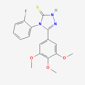 4-(2-fluorophenyl)-5-(3,4,5-trimethoxyphenyl)-4H-1,2,4-triazole-3-thiol