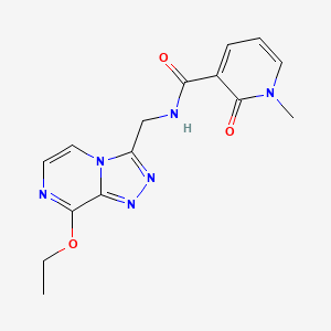 molecular formula C15H16N6O3 B2558564 N-((8-ethoxy-[1,2,4]triazolo[4,3-a]pyrazin-3-yl)methyl)-1-methyl-2-oxo-1,2-dihydropyridine-3-carboxamide CAS No. 2034368-90-4