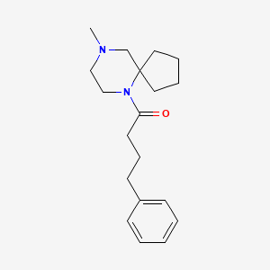 molecular formula C19H28N2O B2558566 1-(9-Methyl-6,9-diazaspiro[4.5]decan-6-yl)-4-phenylbutan-1-one CAS No. 1421525-69-0