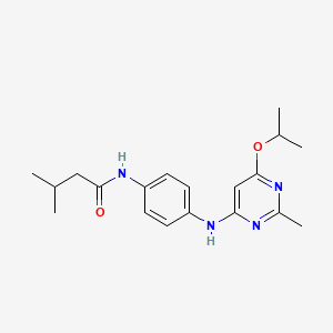 N-(4-((6-isopropoxy-2-methylpyrimidin-4-yl)amino)phenyl)-3-methylbutanamide