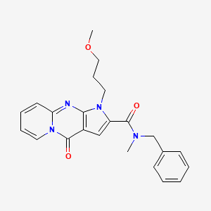 molecular formula C23H24N4O3 B2558569 N-benzyl-1-(3-methoxypropyl)-N-methyl-4-oxo-1,4-dihydropyrido[1,2-a]pyrrolo[2,3-d]pyrimidine-2-carboxamide CAS No. 900257-60-5