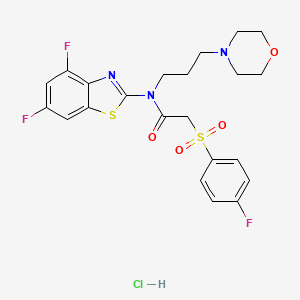 N-(4,6-difluorobenzo[d]thiazol-2-yl)-2-((4-fluorophenyl)sulfonyl)-N-(3-morpholinopropyl)acetamide hydrochloride