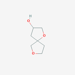 molecular formula C7H12O3 B2558585 1,7-Dioxaspiro[4.4]nonan-3-ol CAS No. 2000452-37-7