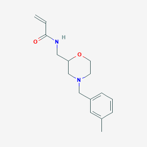 molecular formula C16H22N2O2 B2558586 N-[[4-[(3-Methylphenyl)methyl]morpholin-2-yl]methyl]prop-2-enamide CAS No. 2361656-76-8