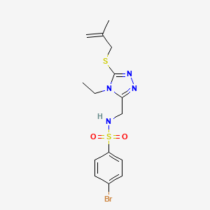 4-bromo-N-[[4-ethyl-5-(2-methylprop-2-enylsulfanyl)-1,2,4-triazol-3-yl]methyl]benzenesulfonamide