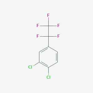 molecular formula C8H3Cl2F5 B2558599 1,2-Dichloro-4-(1,1,2,2,2-pentafluoroethyl)-benzene CAS No. 117580-59-3