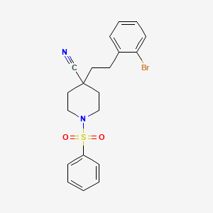4-(2-Bromophenethyl)-1-(phenylsulfonyl)piperidine-4-carbonitrile