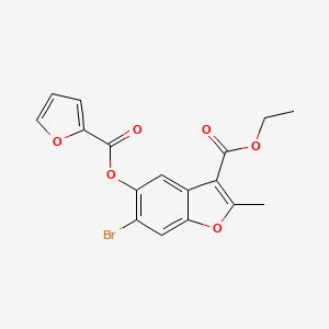 Ethyl 6-bromo-5-(furan-2-carbonyloxy)-2-methyl-1-benzofuran-3-carboxylate