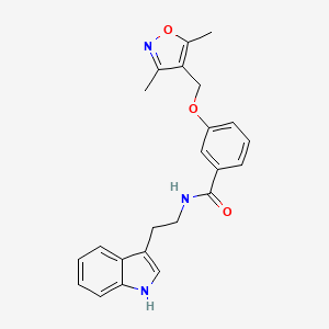 molecular formula C23H23N3O3 B2558608 3-[(3,5-dimethyl-1,2-oxazol-4-yl)methoxy]-N-[2-(1H-indol-3-yl)ethyl]benzamide CAS No. 790679-62-8