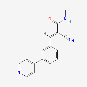 (E)-2-Cyano-N-methyl-3-(3-pyridin-4-ylphenyl)prop-2-enamide
