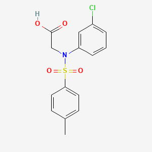 molecular formula C15H14ClNO4S B2558614 N-(3-chlorophenyl)-N-[(4-methylphenyl)sulfonyl]glycine CAS No. 296800-00-5