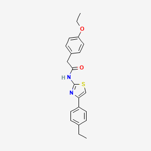 molecular formula C21H22N2O2S B2558621 2-(4-ethoxyphenyl)-N-[4-(4-ethylphenyl)-1,3-thiazol-2-yl]acetamide CAS No. 922480-15-7