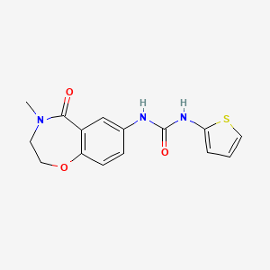 1-(4-Methyl-5-oxo-2,3,4,5-tetrahydrobenzo[f][1,4]oxazepin-7-yl)-3-(thiophen-2-yl)urea