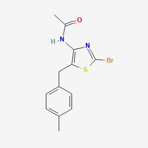 molecular formula C13H13BrN2OS B2558633 N-(2-Bromo-5-(4-methylbenzyl)thiazol-4-yl)acetamide CAS No. 206445-82-1