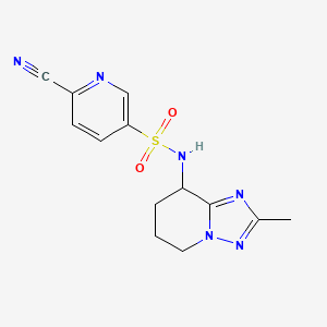 6-Cyano-N-(2-methyl-5,6,7,8-tetrahydro-[1,2,4]triazolo[1,5-a]pyridin-8-yl)pyridine-3-sulfonamide