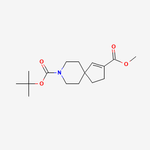 molecular formula C16H25NO4 B2558644 8-tert-Butyl 2-methyl 8-azaspiro[4.5]dec-1-ene-2,8-dicarboxylate CAS No. 1363210-32-5
