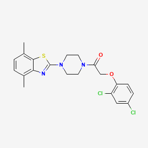 2-(2,4-Dichlorophenoxy)-1-(4-(4,7-dimethylbenzo[d]thiazol-2-yl)piperazin-1-yl)ethanone