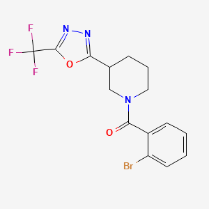 (2-Bromophenyl)(3-(5-(trifluoromethyl)-1,3,4-oxadiazol-2-yl)piperidin-1-yl)methanone