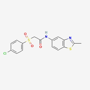 2-((4-chlorophenyl)sulfonyl)-N-(2-methylbenzo[d]thiazol-5-yl)acetamide