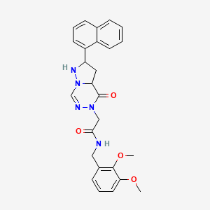 N-[(2,3-dimethoxyphenyl)methyl]-2-[2-(naphthalen-1-yl)-4-oxo-4H,5H-pyrazolo[1,5-d][1,2,4]triazin-5-yl]acetamide